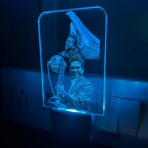 Alternative view of Sachin Tendulkar plug-in LED Acrylic Lamp