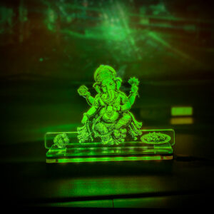 Lord Ganesha Multicolor Acrylic LED Lamp - Image 4