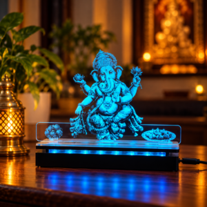 Lord Ganesha Multicolor Acrylic LED Lamp
