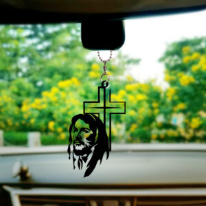 Jesus Christ Black Rearview mirror - Image 3