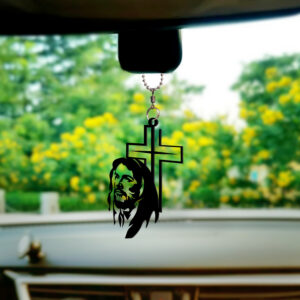 Jesus Christ Black Rearview mirror - Image 4