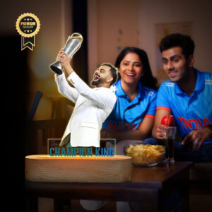Virat Kohli with ICC Champions Trophy 2025 LED Acrylic Lamp - Image 6