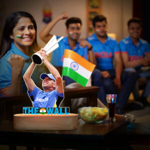 Rahul Dravid with ICC T20 World Cup 2024 Trophy LED Acrylic Lamp - Image 5