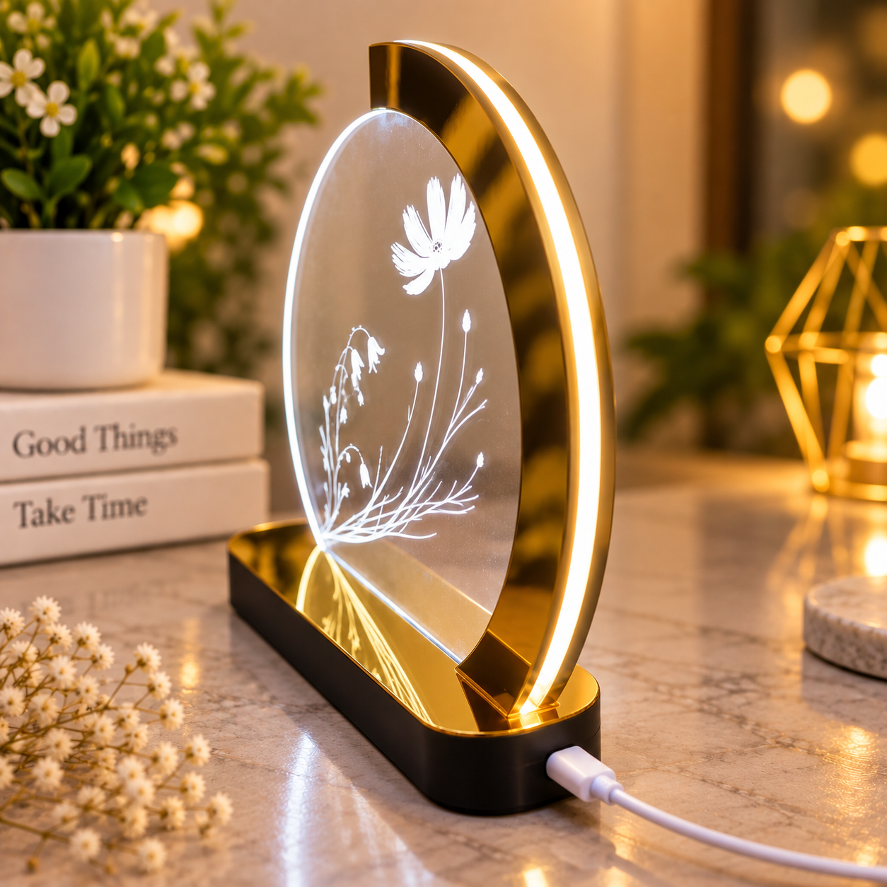 Floral Glow LED Lamp - Image 4