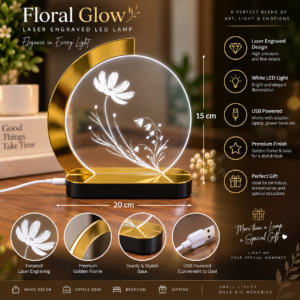 Alternative view of Floral Glow LED Lamp