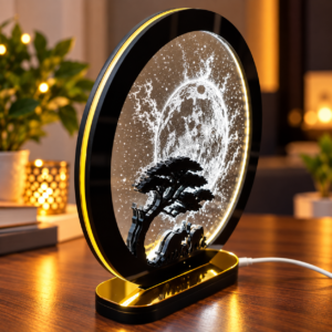 Moonlight Laser Engraved LED Lamp - Image 3
