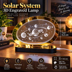 Alternative view of Golden Galaxy Orbit Lamp