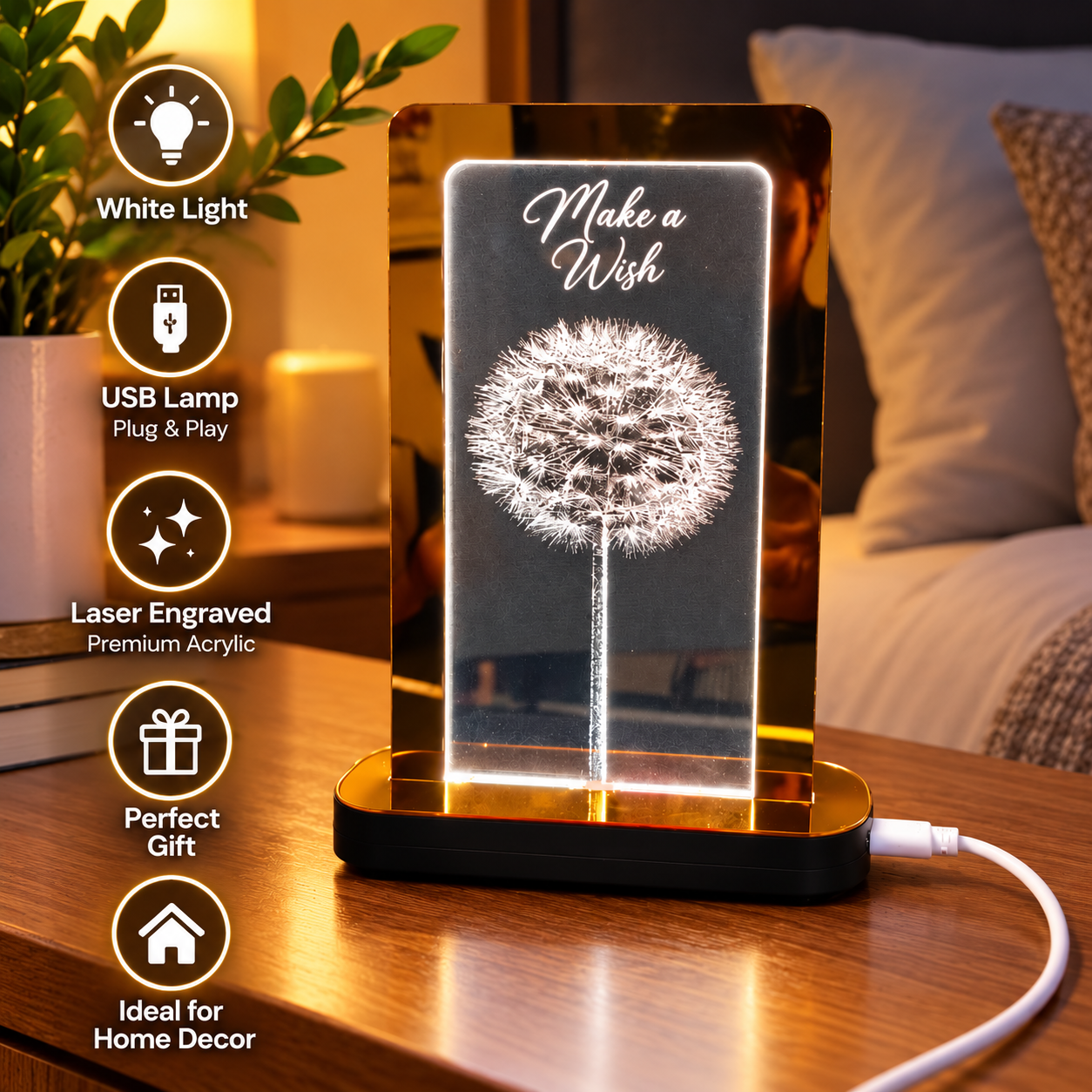 Make a Wish Dandelion LED Lamp - Image 4