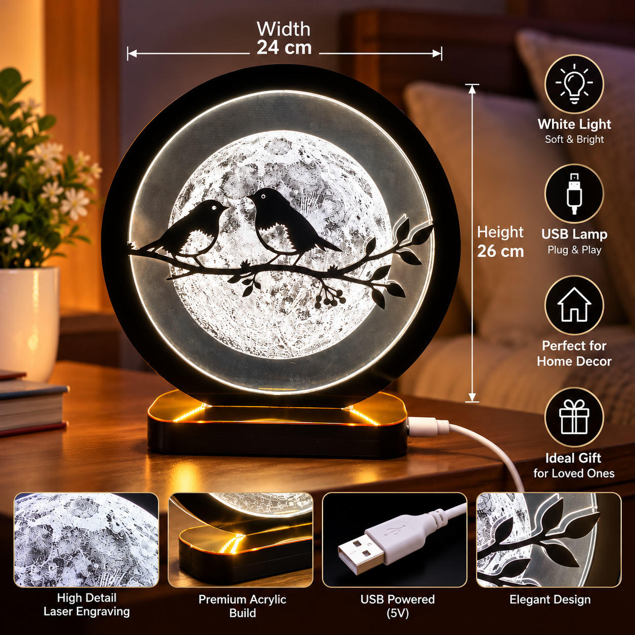 Moonlight Romance LED Lamp - Image 2
